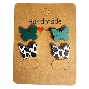 Pasture & Meadow Duo Acrylic Stud Earrings - 2 Pair